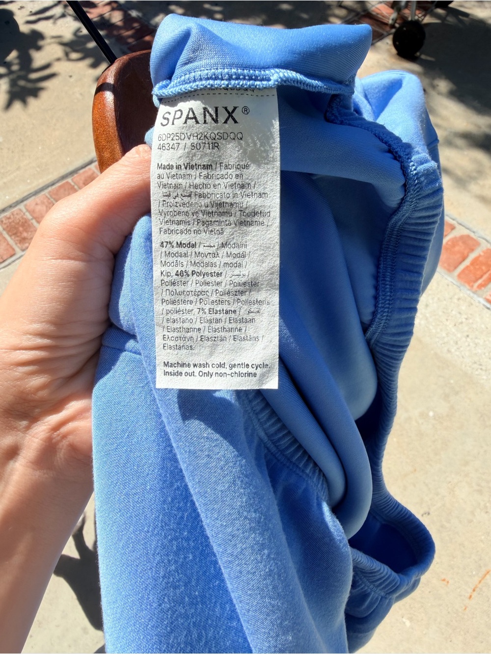 SPANX AIRESSENTIALS CORNFLOWER BLUE CINCHED HOODIE XS - Picture 8 of 8